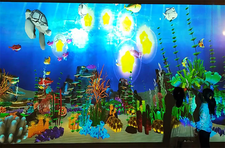 西安西豪餐厅画画水族馆