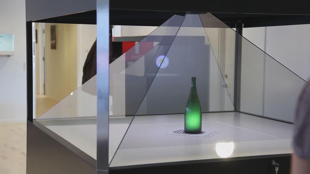 360度全息柜香槟展示